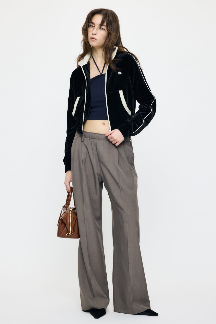 【SS先行アイテム】VELOUR TRACK ジャケット BLK FREE