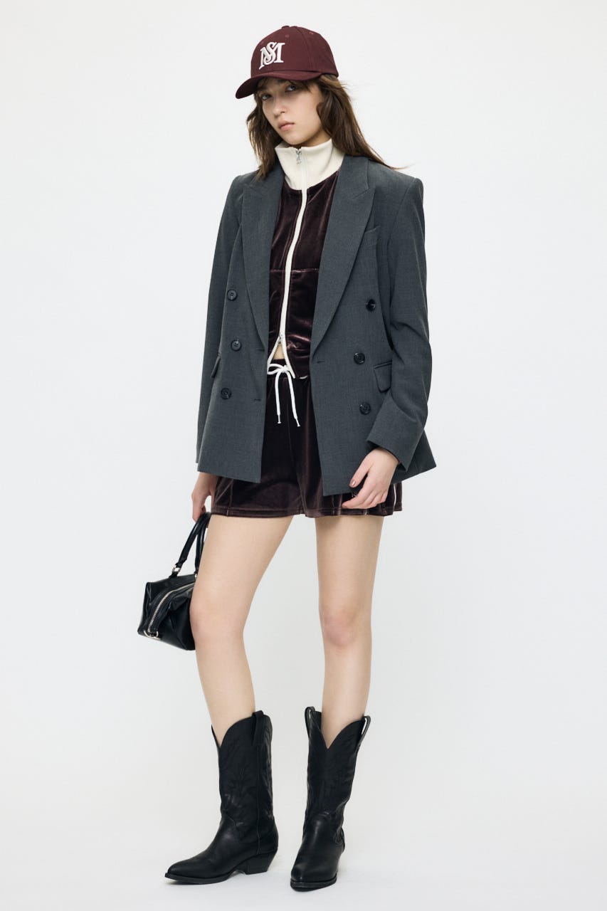 【SS先行アイテム】VELOUR TRACK ジャケット BRN FREE