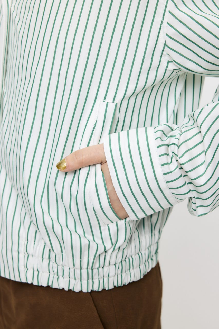 BUTTON DOWN SHIRT ブルゾン 柄WHT FREE