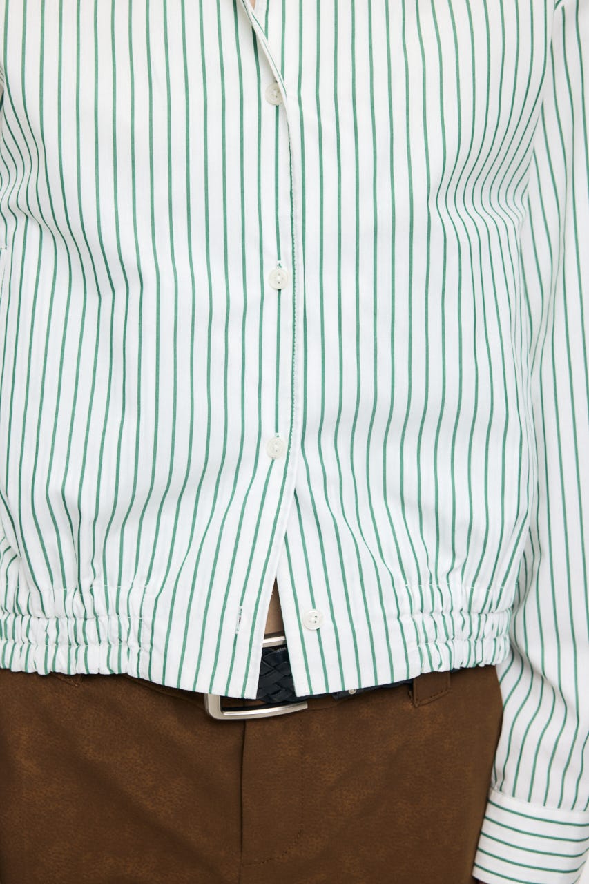 BUTTON DOWN SHIRT ブルゾン 柄WHT FREE