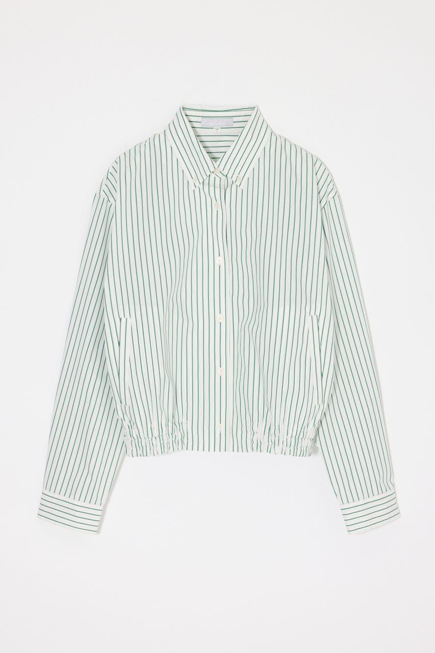BUTTON DOWN SHIRT ブルゾン 柄WHT FREE
