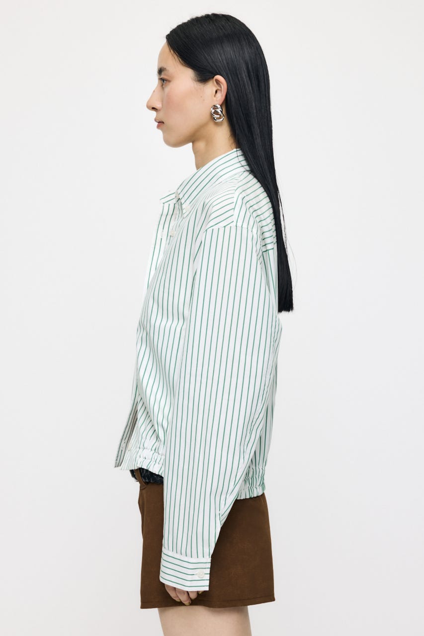 BUTTON DOWN SHIRT ブルゾン 柄WHT FREE