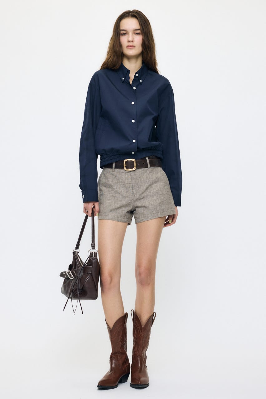 BUTTON DOWN SHIRT ブルゾン NVY FREE