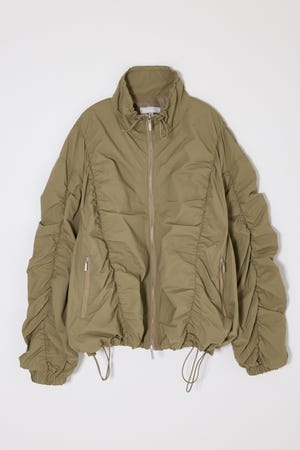 【SS先行アイテム】SHIRRING OVER NYLON ブルゾン