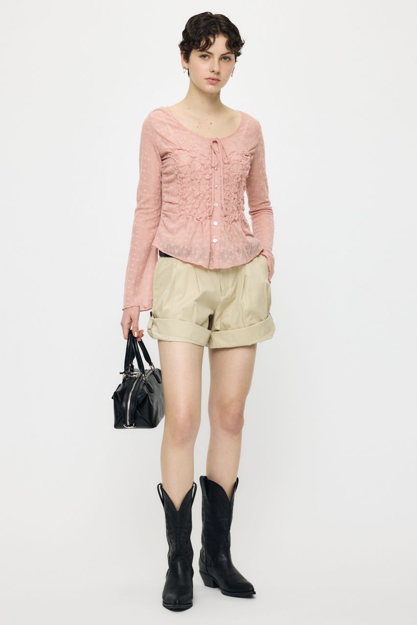 ROLL UP HEM CHINO ショーツ L/BEG 1