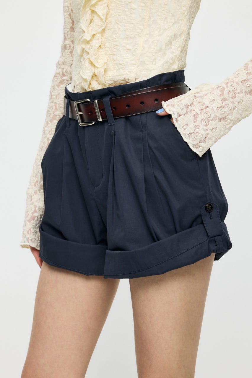 ROLL UP HEM CHINO ショーツ NVY 1