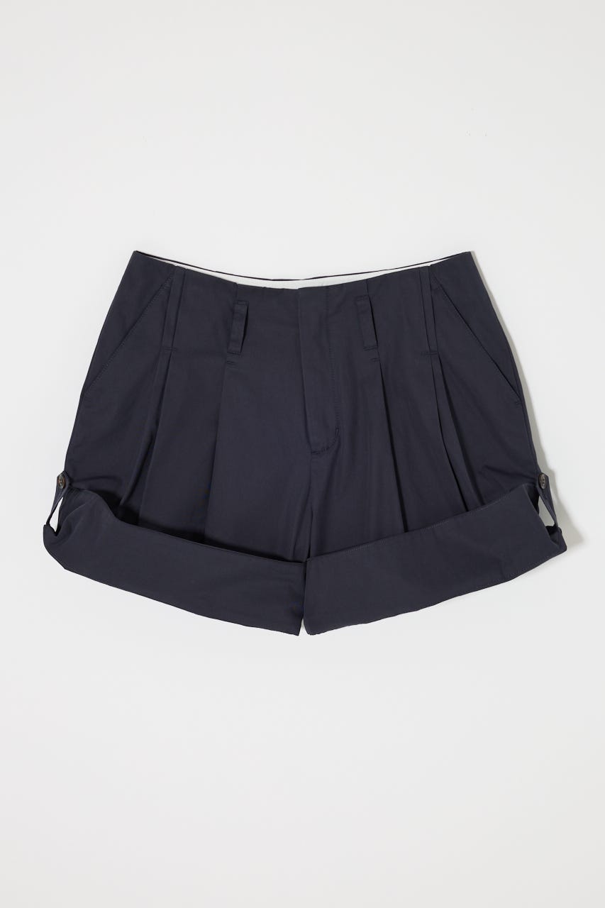 ROLL UP HEM CHINO ショーツ NVY 1