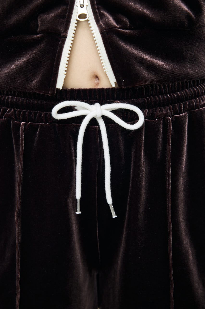 【SS先行アイテム】VELOUR TRACK ショーツ BRN FREE