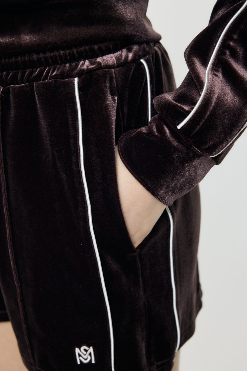 【SS先行アイテム】VELOUR TRACK ショーツ BRN FREE