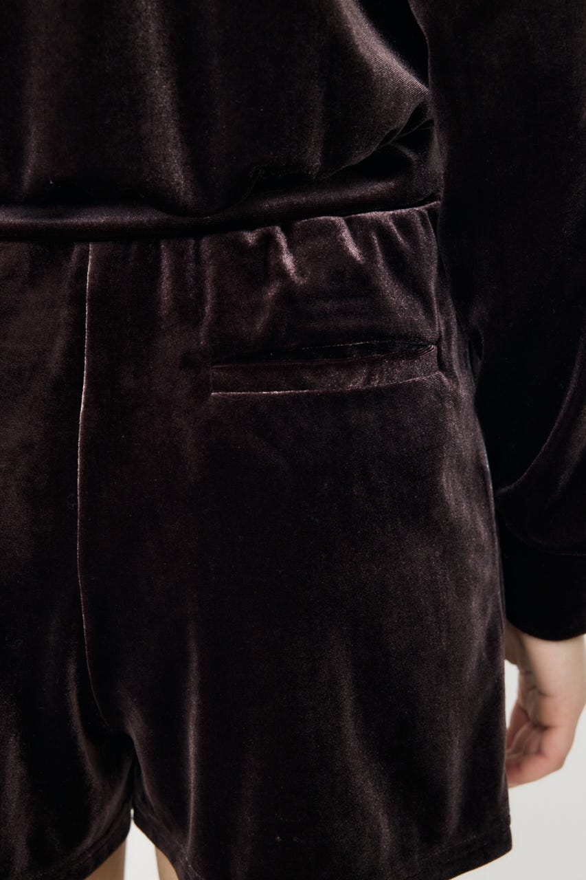 【SS先行アイテム】VELOUR TRACK ショーツ BRN FREE