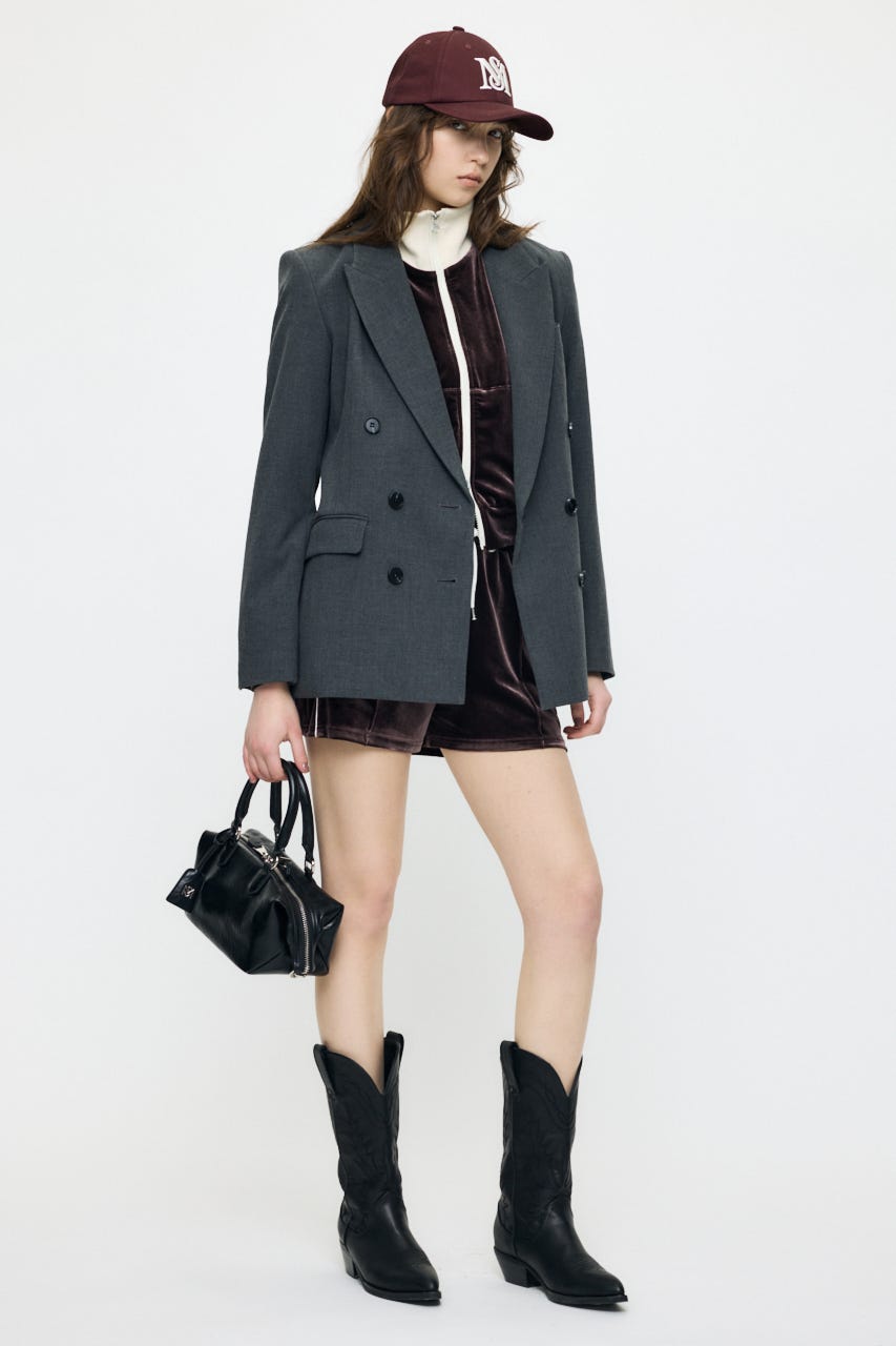 【SS先行アイテム】VELOUR TRACK ショーツ BRN FREE