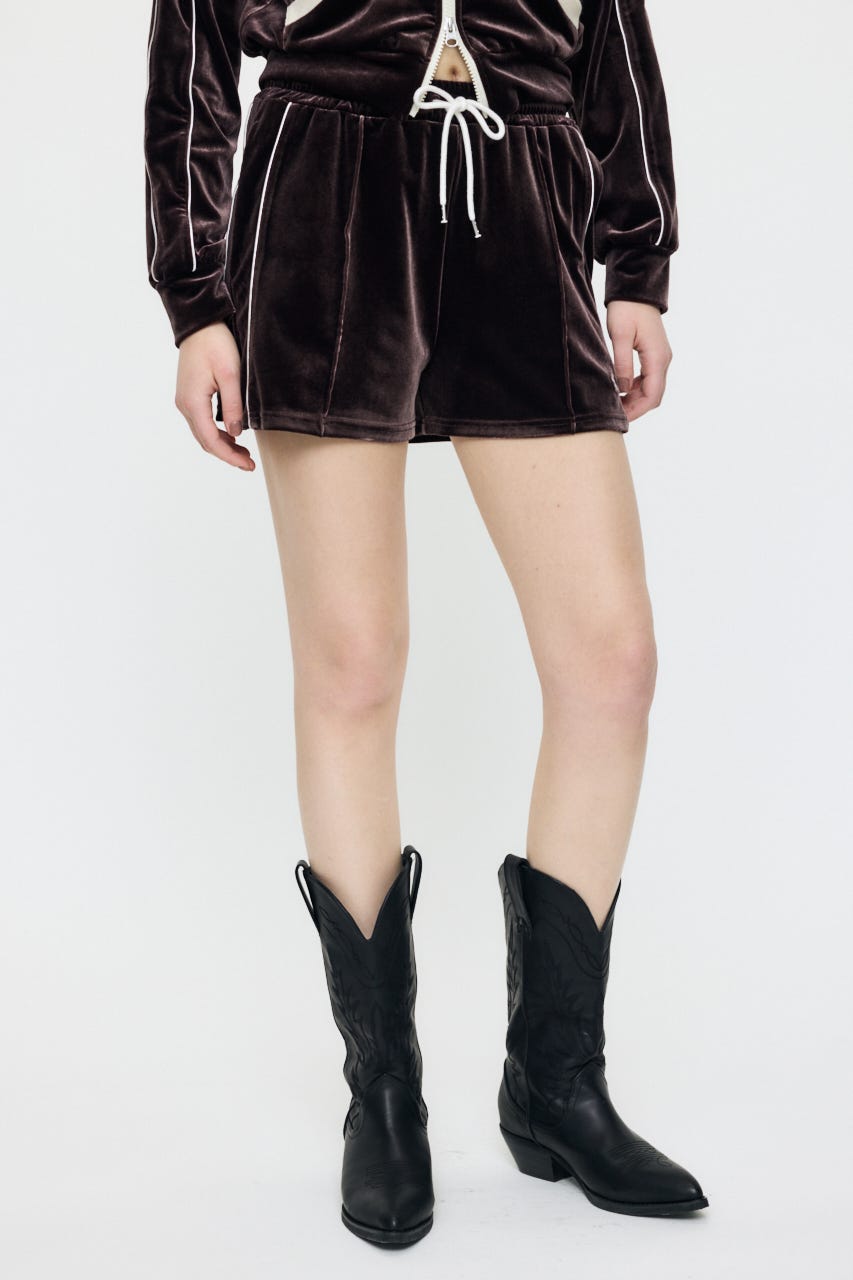 【SS先行アイテム】VELOUR TRACK ショーツ BRN FREE