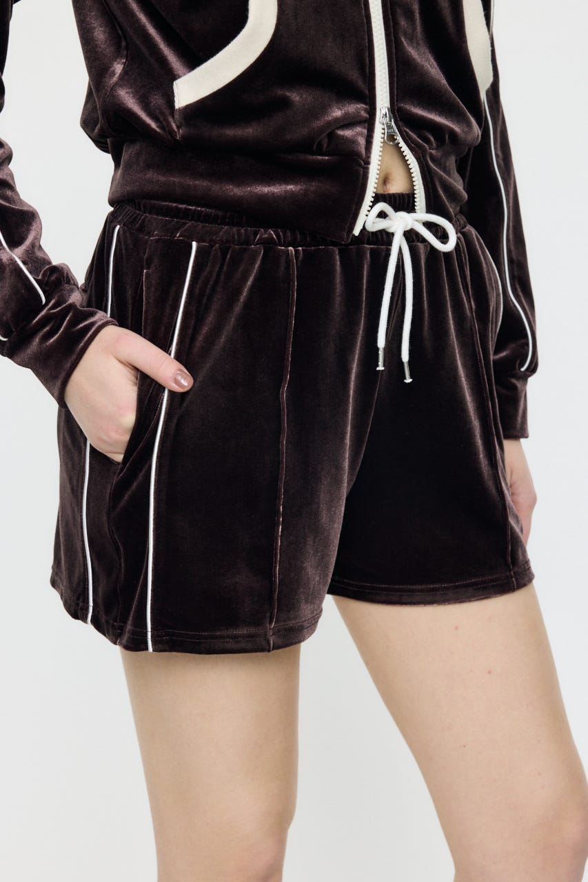 【SS先行アイテム】VELOUR TRACK ショーツ BRN FREE