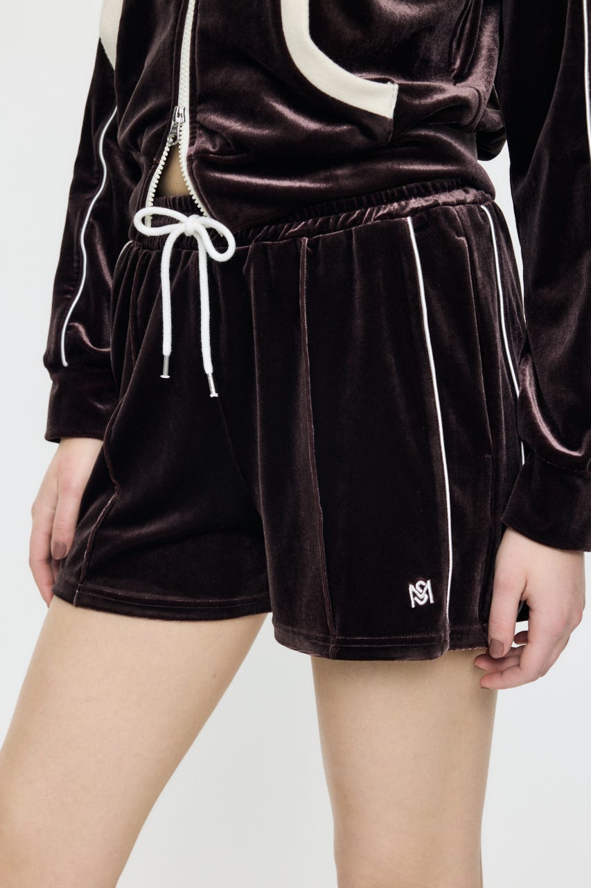 【SS先行アイテム】VELOUR TRACK ショーツ BRN FREE