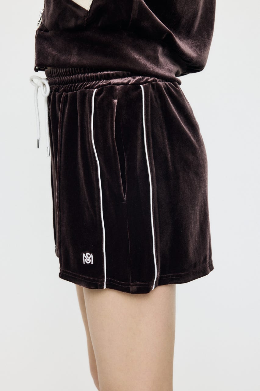 【SS先行アイテム】VELOUR TRACK ショーツ BRN FREE