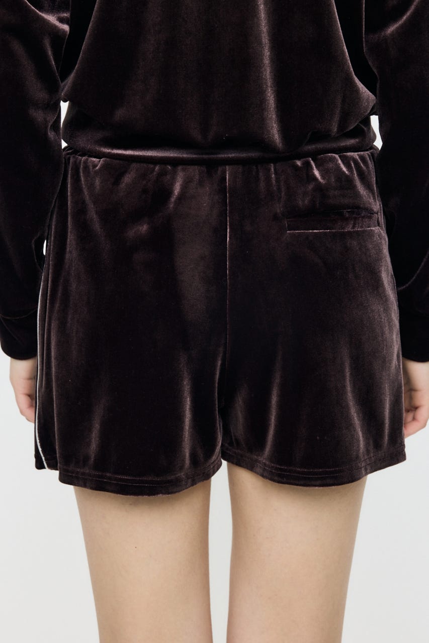 【SS先行アイテム】VELOUR TRACK ショーツ BRN FREE