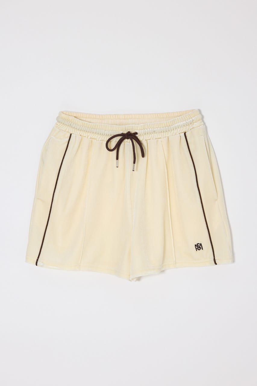 【SS先行アイテム】VELOUR TRACK ショーツ IVOY FREE