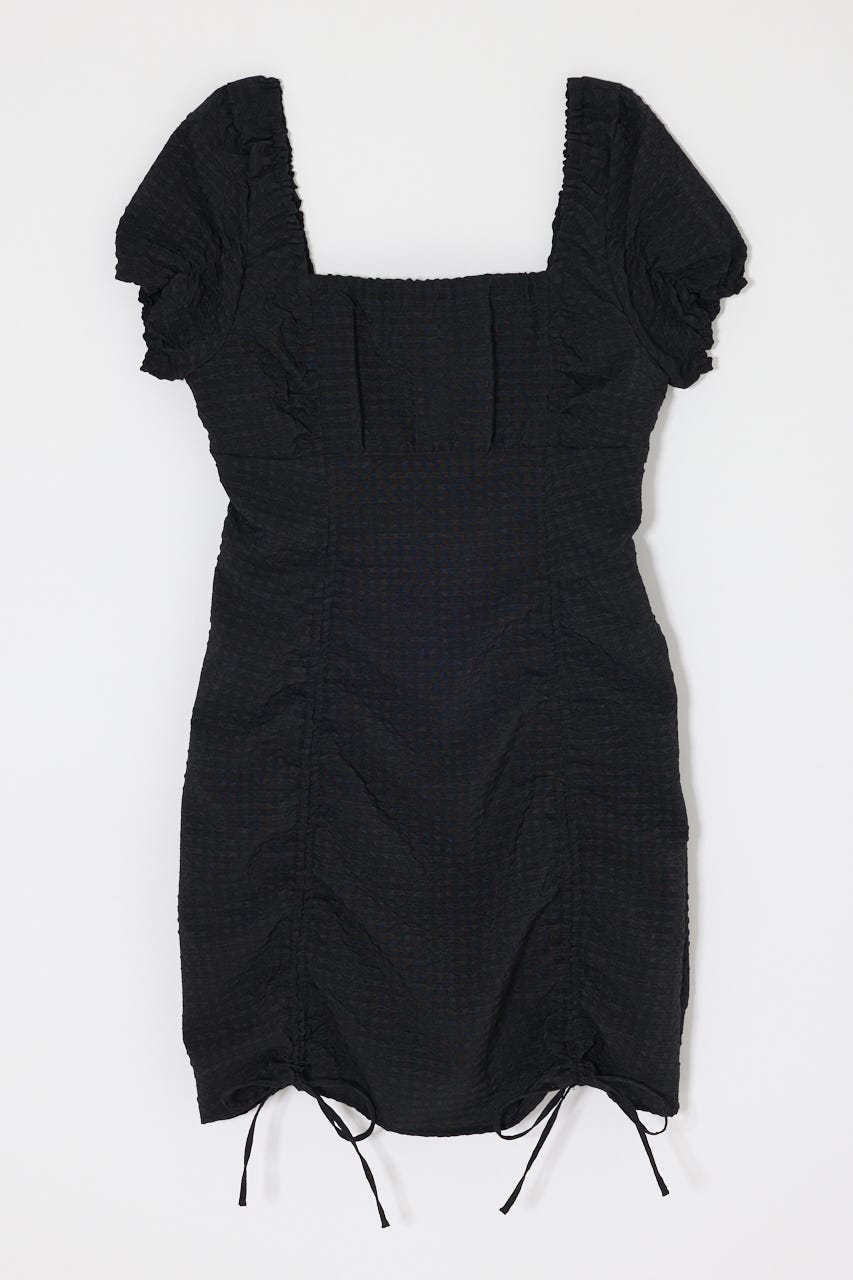 MULTIWAY GATHER MINI ドレス BLK 2