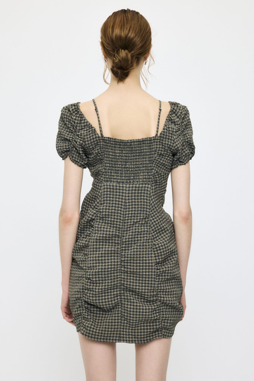 MULTIWAY GATHER MINI ドレス 柄KHA 2