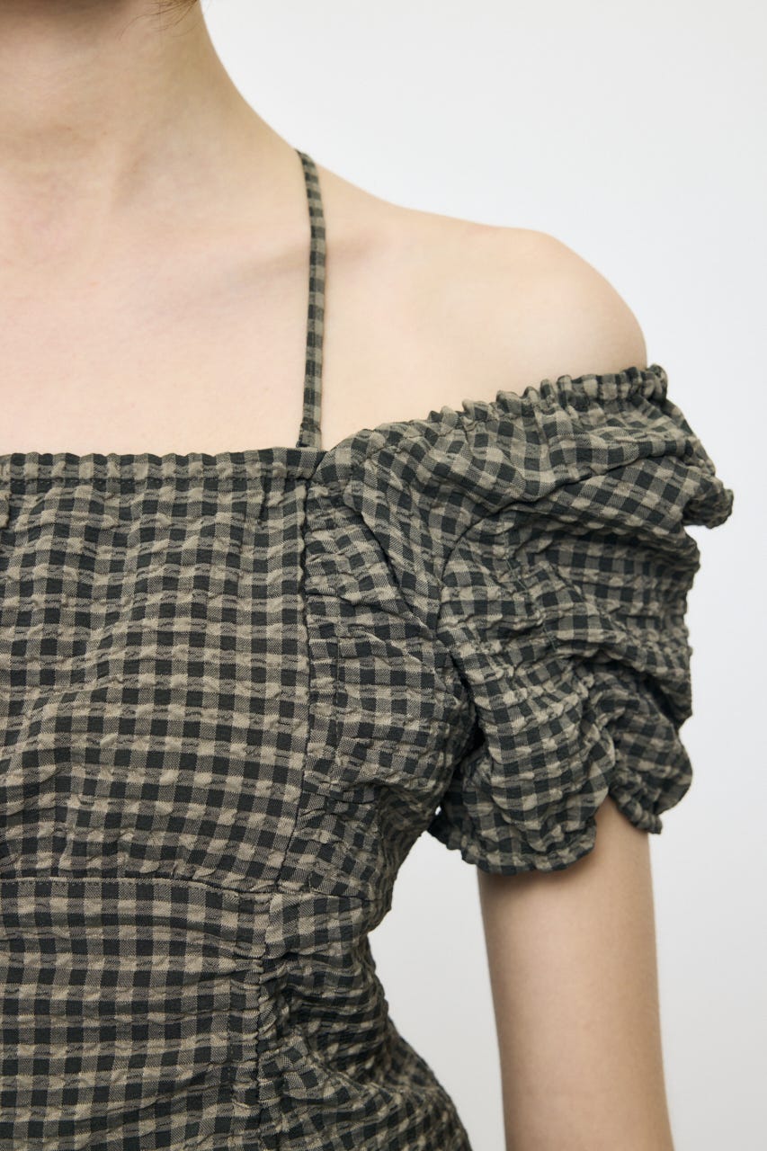 MULTIWAY GATHER MINI ドレス 柄KHA 2