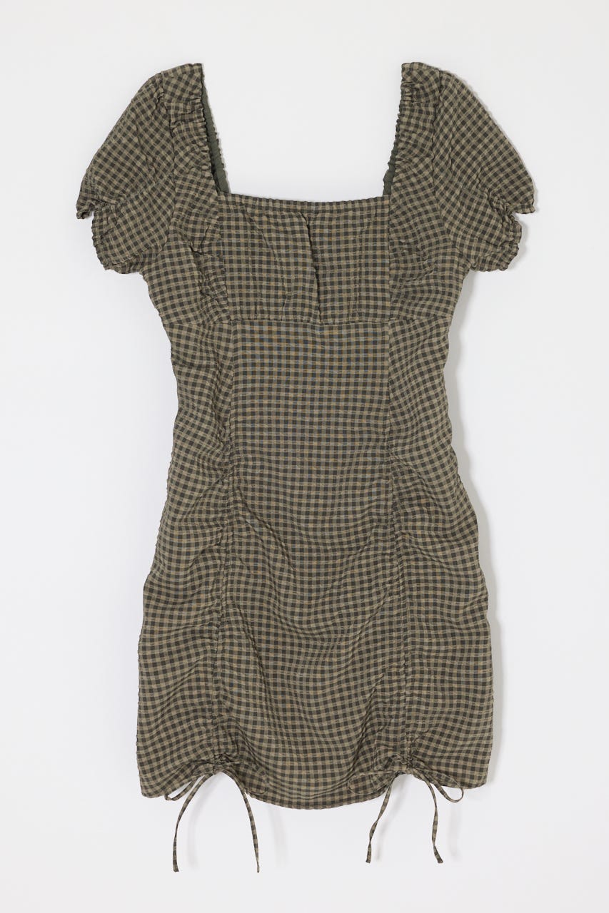 MULTIWAY GATHER MINI ドレス 柄KHA 2