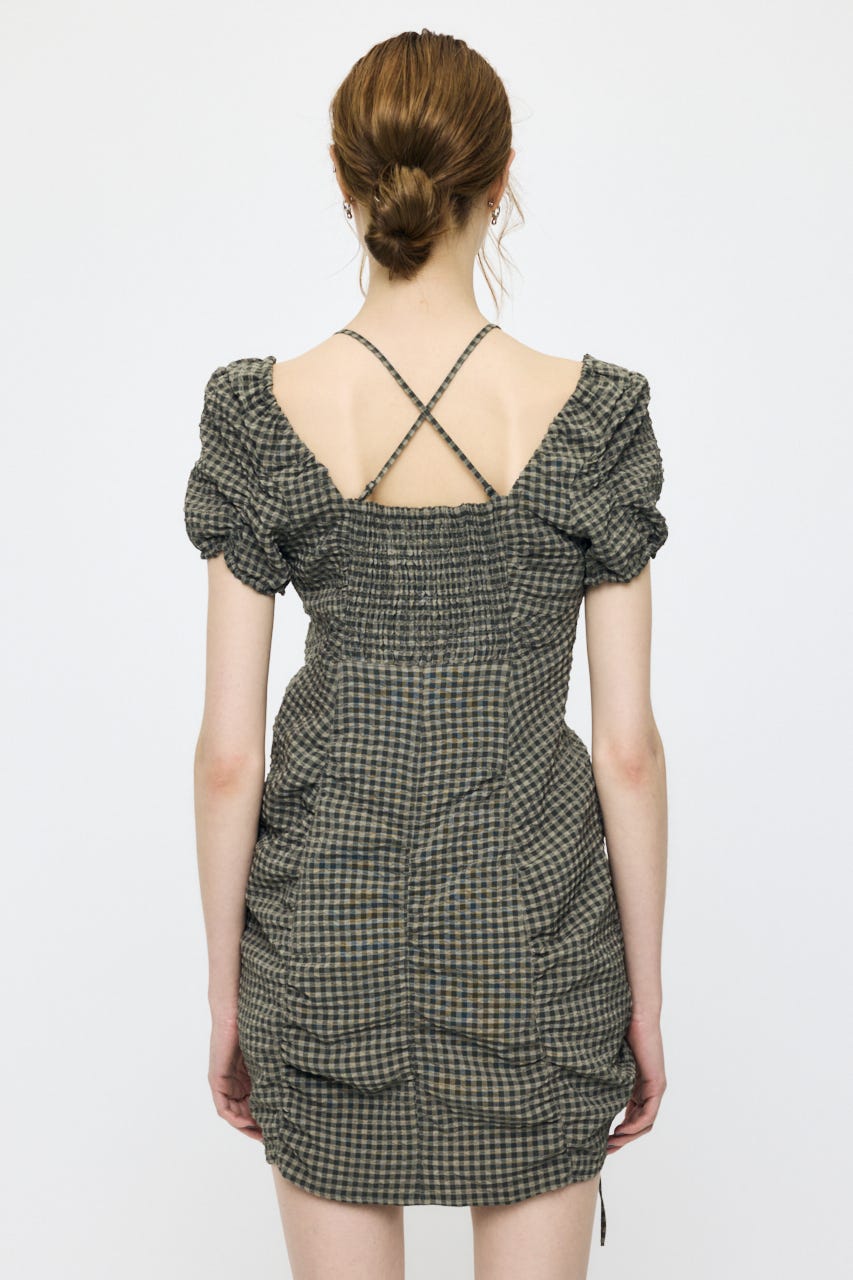 MULTIWAY GATHER MINI ドレス 柄KHA 2