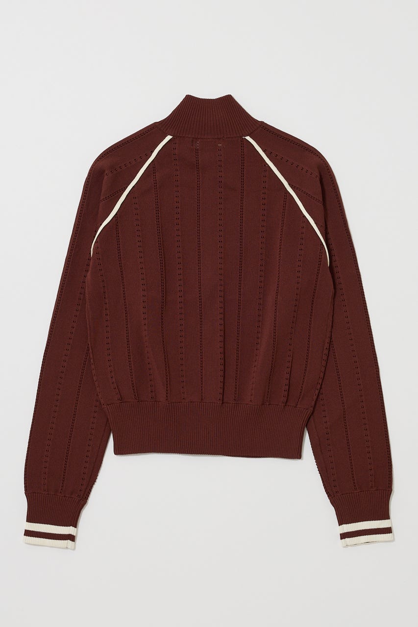 【SS先行アイテム】MIX PATTERN KNIT TRACK トップス BRN FREE