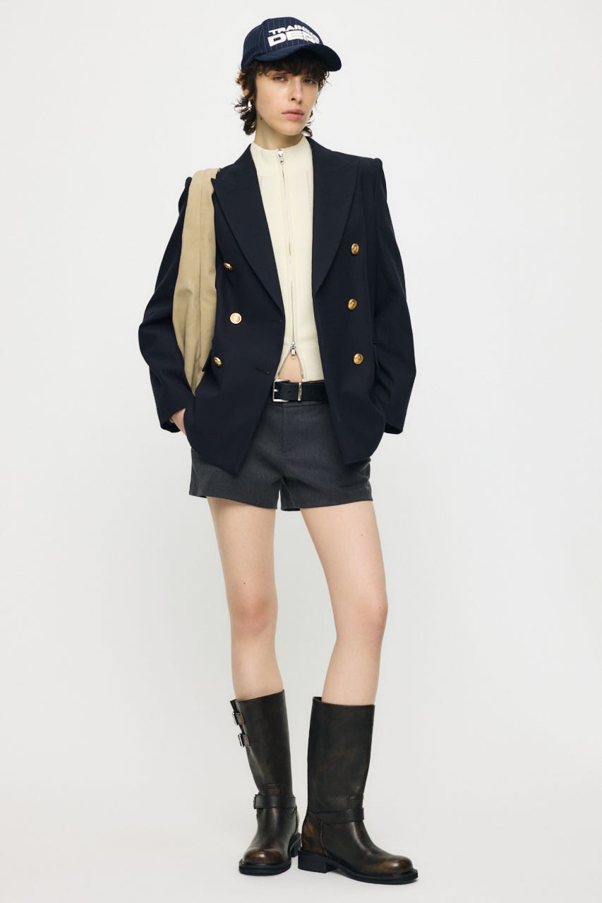 【SS先行アイテム】MIX PATTERN KNIT TRACK トップス IVOY FREE