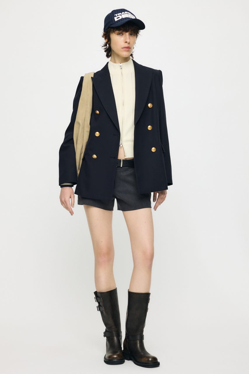 【SS先行アイテム】MIX PATTERN KNIT TRACK トップス IVOY FREE