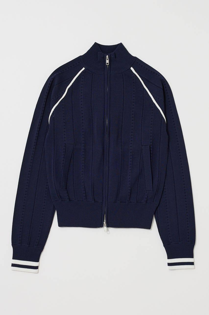 【SS先行アイテム】MIX PATTERN KNIT TRACK トップス NVY FREE