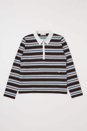BORDER POLO KNIT TEE