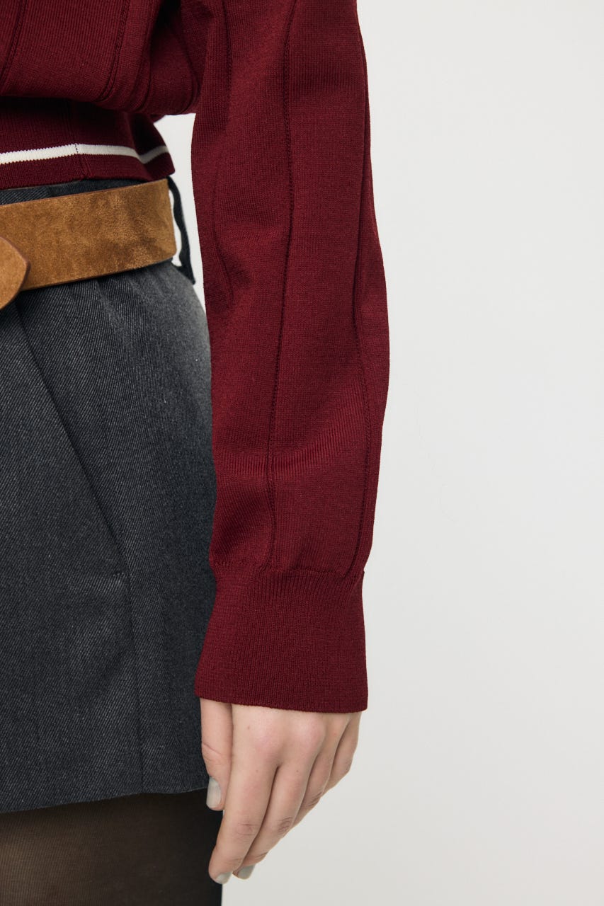 BI COLOR KNIT ポロ RED FREE