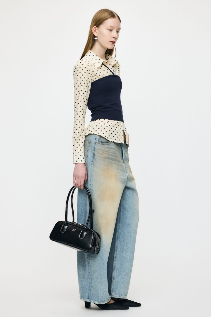 KNIT BARE トップス NVY FREE