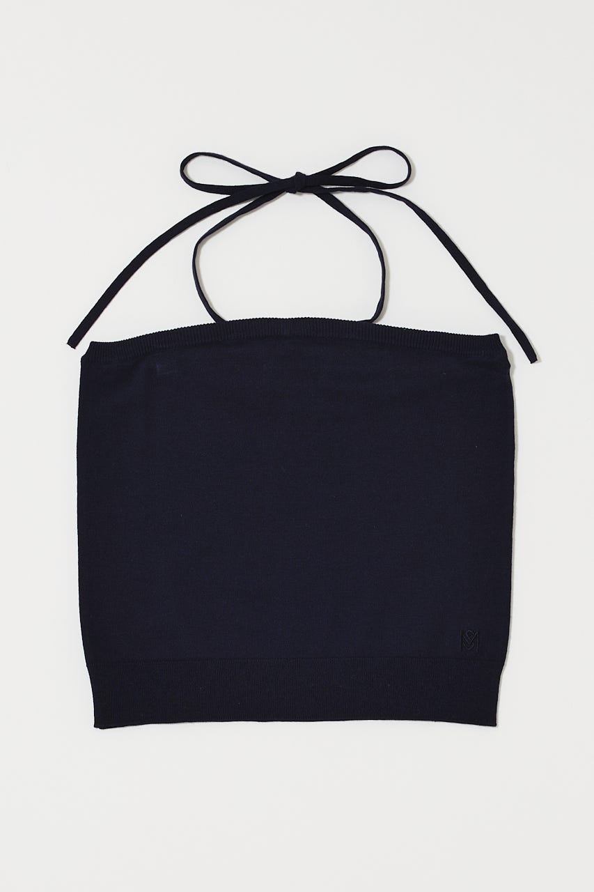 KNIT BARE トップス NVY FREE