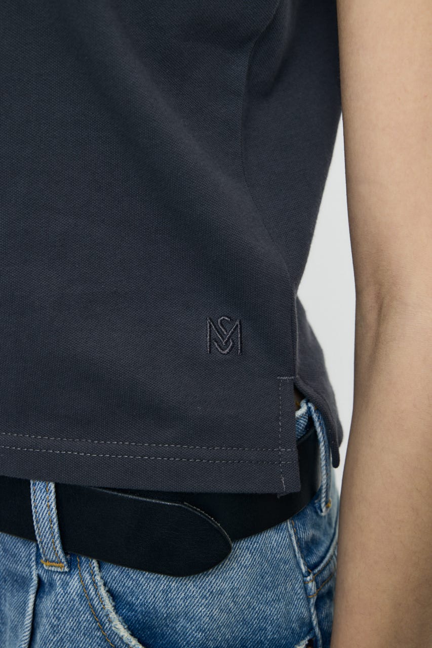 CONTRAST POLOトップス GRY FREE