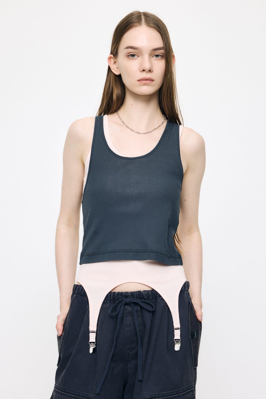 LAYER TANK トップス C.GRY FREE
