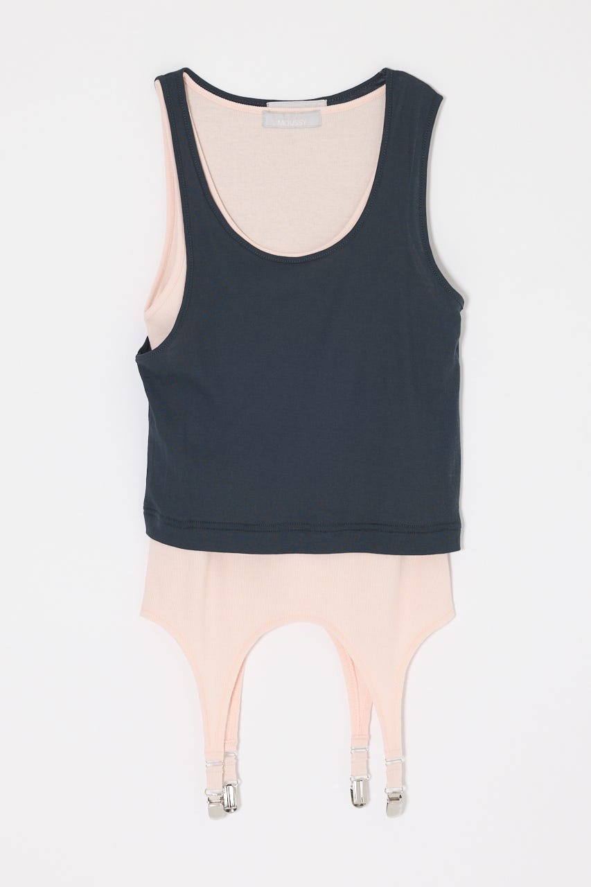 LAYER TANK トップス C.GRY FREE