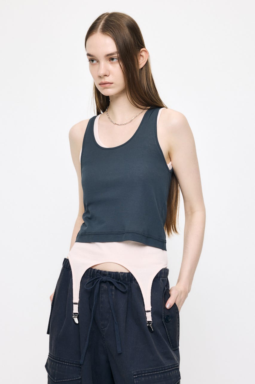 LAYER TANK トップス C.GRY FREE