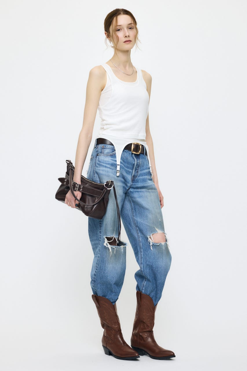 LAYER TANK トップス O/WHT FREE