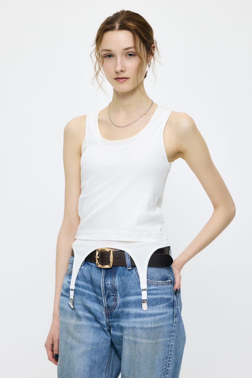 LAYER TANK トップス O/WHT FREE