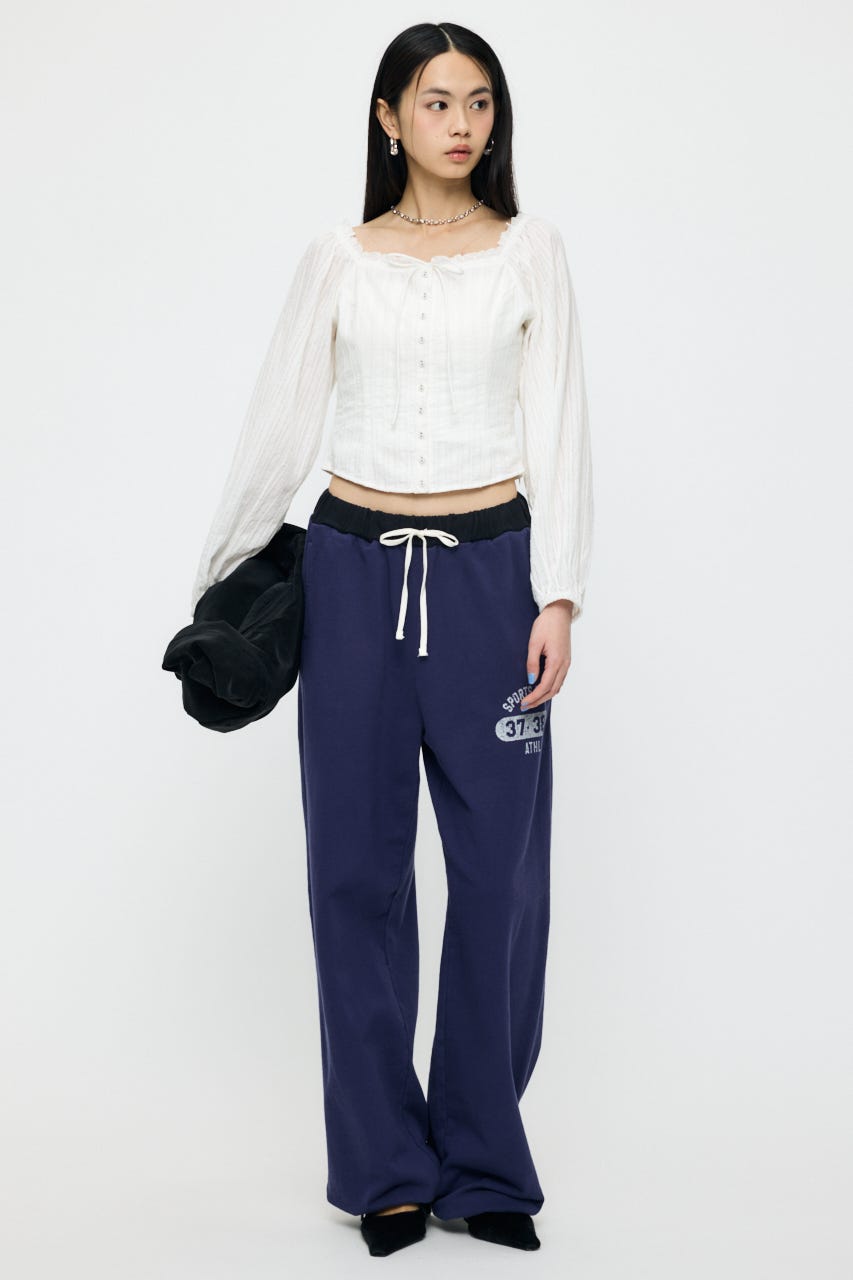 VERSITY LOGO SWEAT パンツ NVY 2