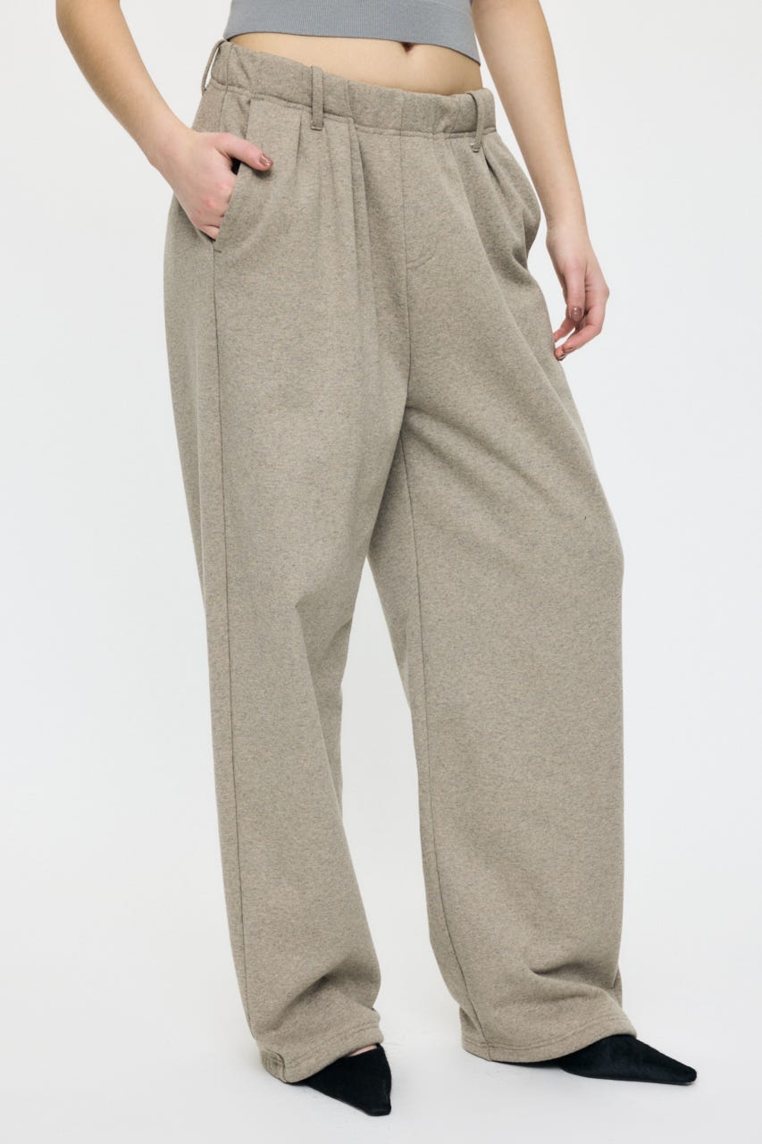 【SS先行アイテム】TUCK SWEAT パンツ BEG 1