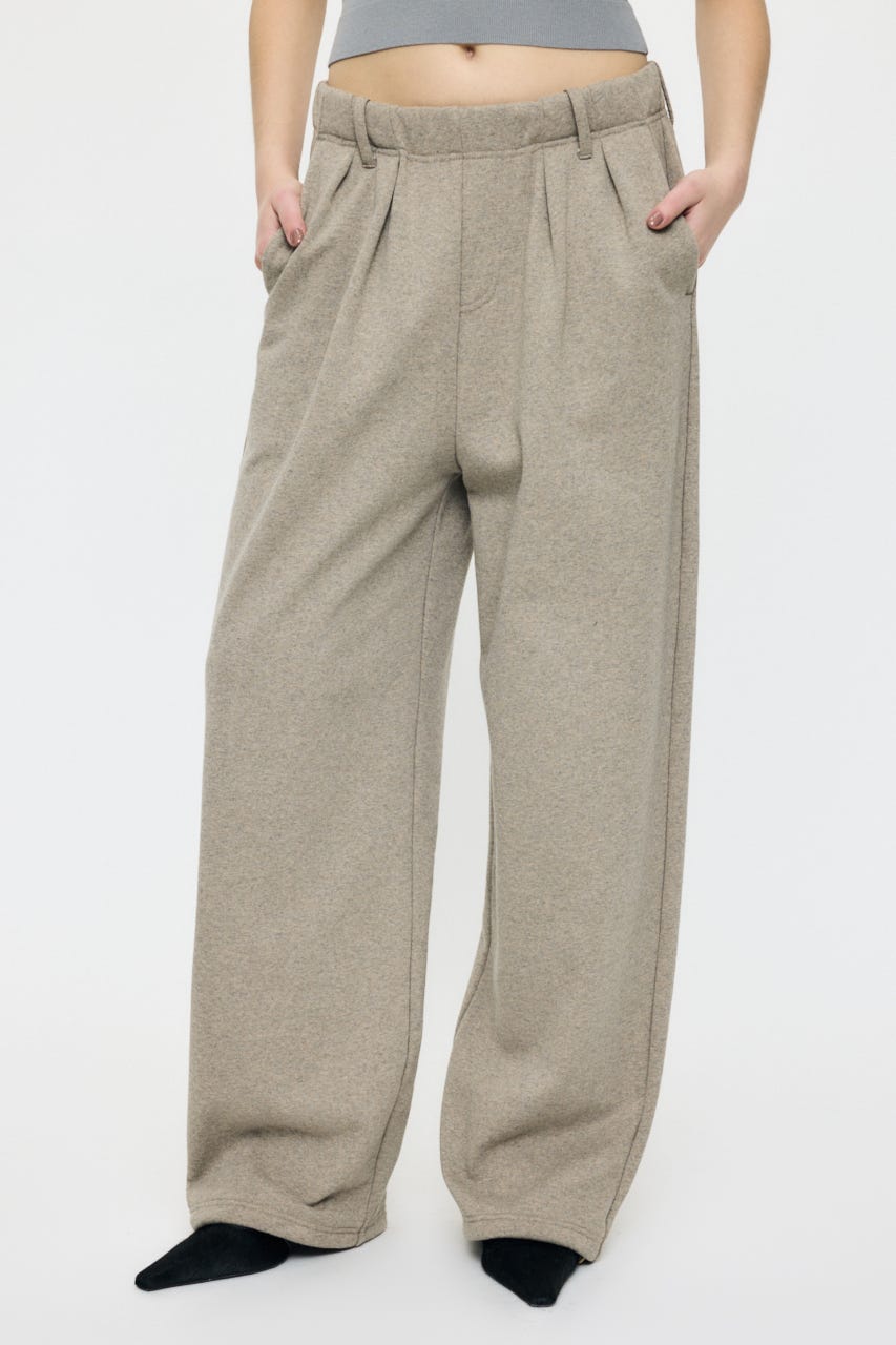 【SS先行アイテム】TUCK SWEAT パンツ BEG 1