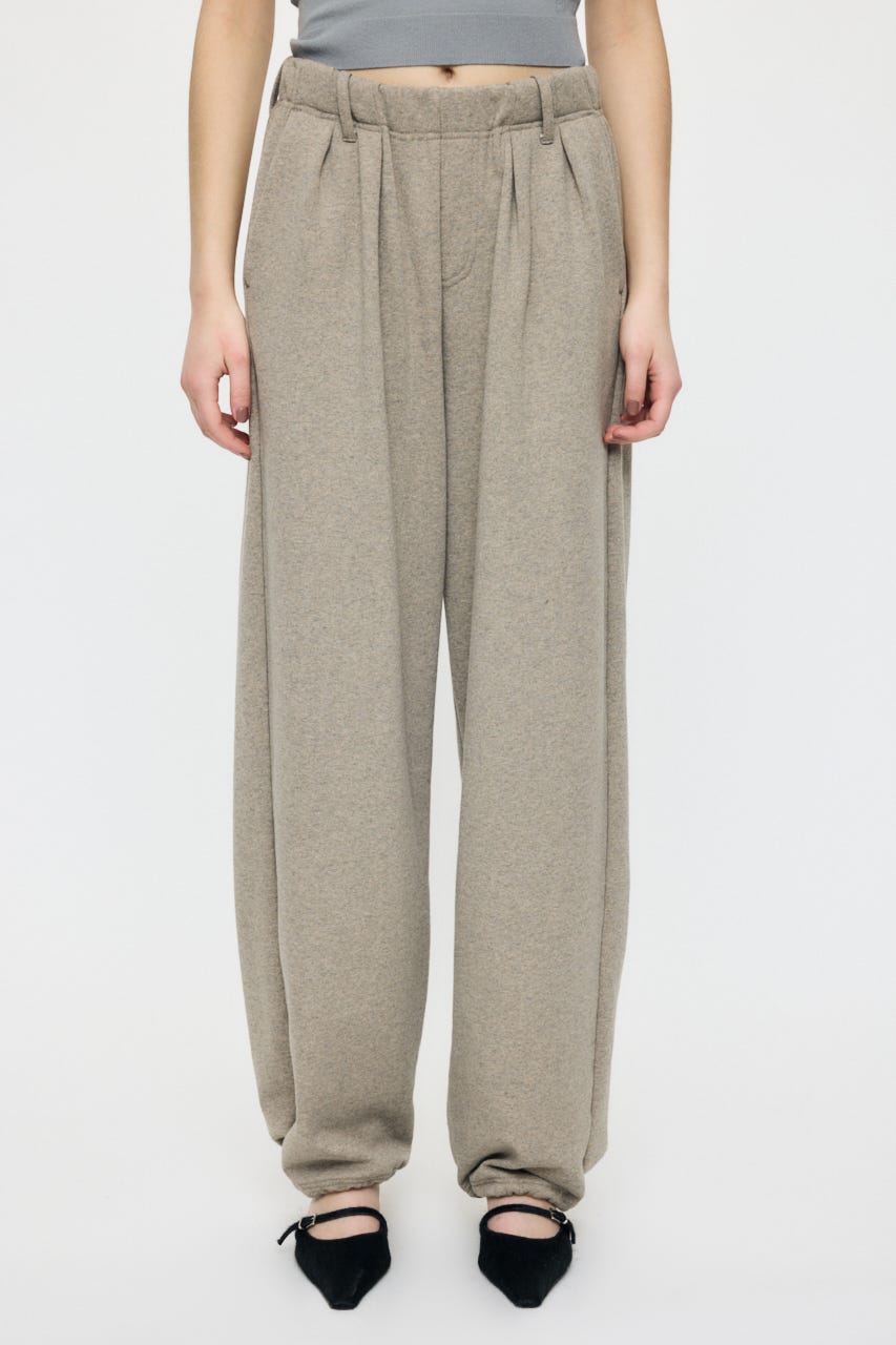 【SS先行アイテム】TUCK SWEAT パンツ BEG 1