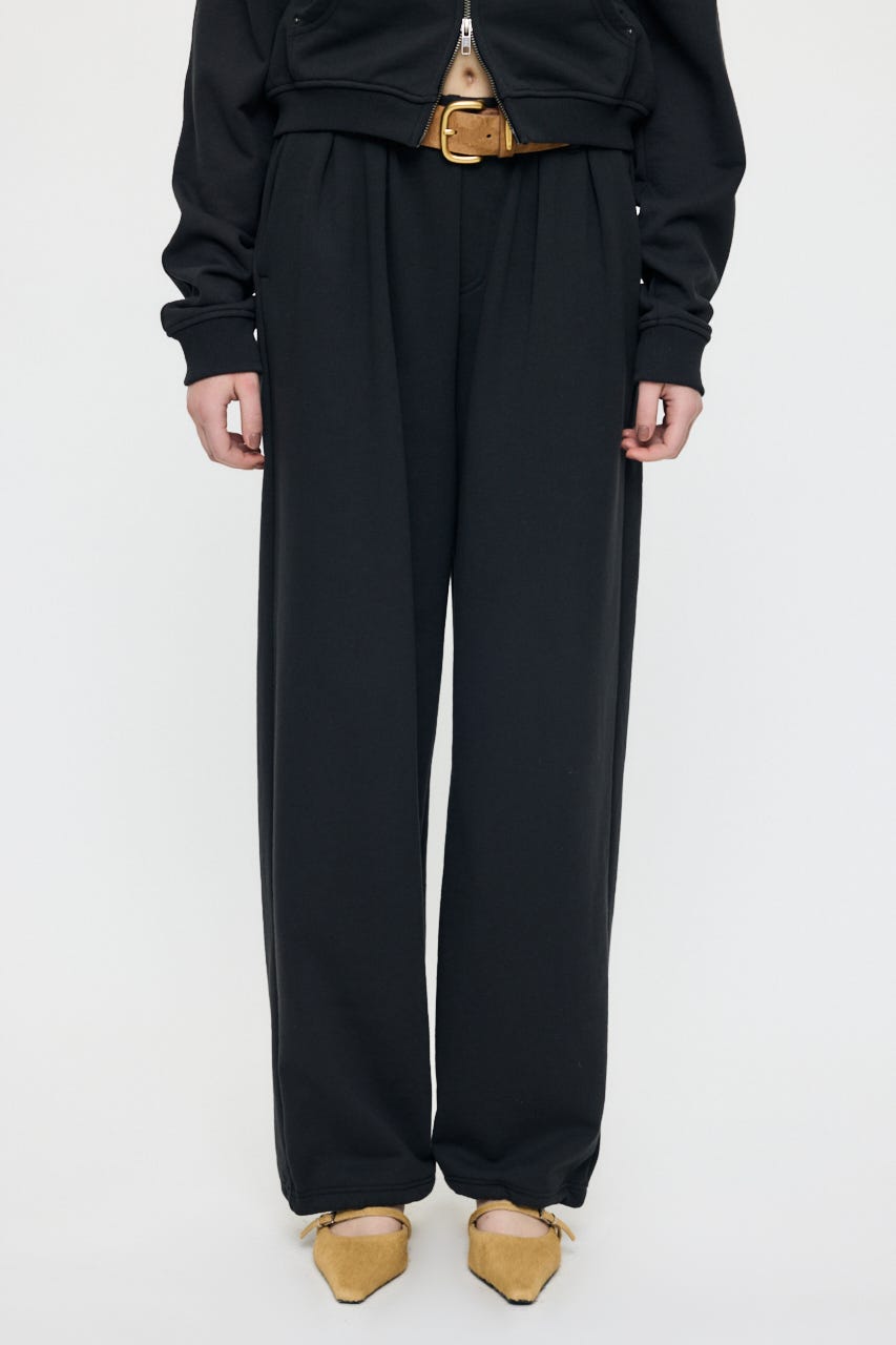 【SS先行アイテム】TUCK SWEAT パンツ L/BLK 2