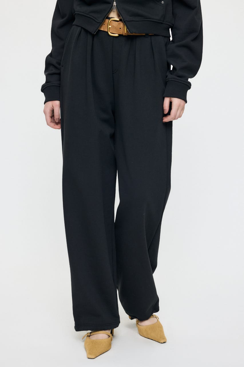 【SS先行アイテム】TUCK SWEAT パンツ L/BLK 2