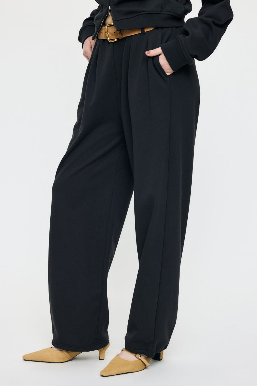 【SS先行アイテム】TUCK SWEAT パンツ L/BLK 2