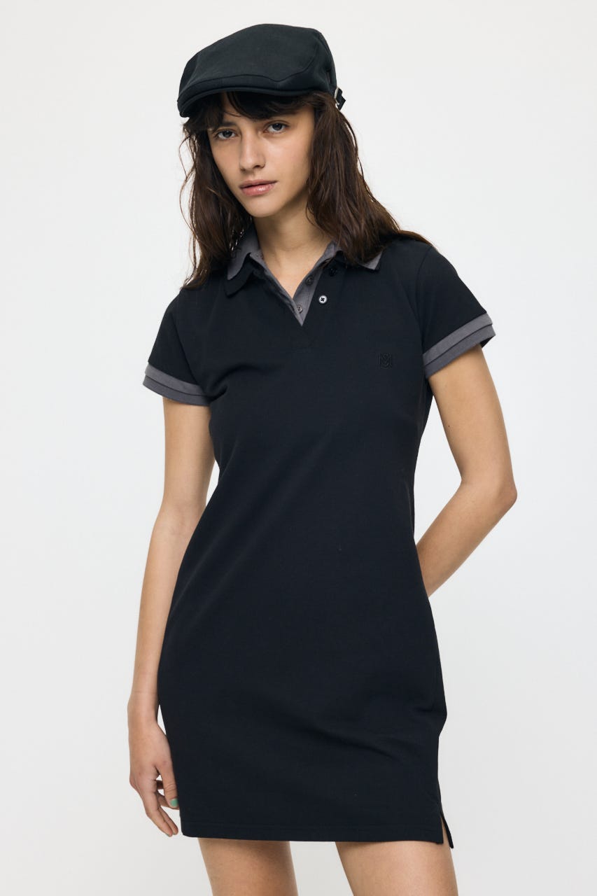 CONTRAST POLO ドレス BLK 2