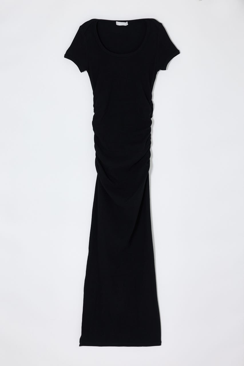 SCOOP NECK JERSEY  ドレス BLK 1
