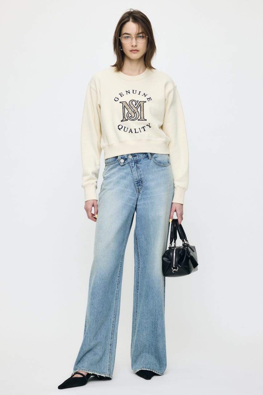 MOUSSY MONOGRAM LOGO スウェット IVOY FREE